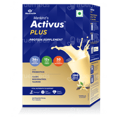 Activus Plus Vanilla Flavour Zero Added Sucrose Refill Powder 400Gm